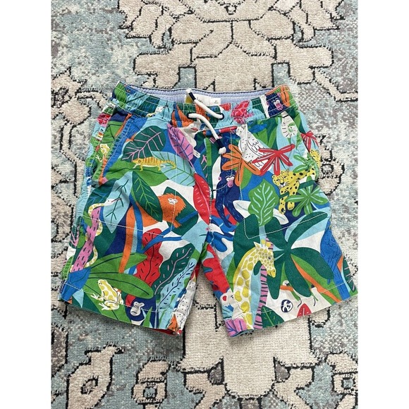 Mini Boden Other - Mini Boden Boys Jungle Animal Print Cotton Shorts 6 Years